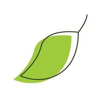 linear illustration of eco tree leaf icon on a white background. vector