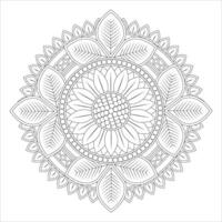 Ornamental Mandala Creations Printable Coloring Pages for Adults to Relax and Enjoy vector