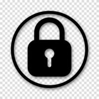 Lock icon representing trust and confidentiality. Padlock emblem for secure environments. vector