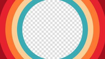 Retro background with circles and vintage colors. Bold 1970s and 1980s style design. Funky abstract illustration. vector