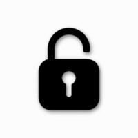 Unlock icon representing trust and safety. Padlock emblem for secure concepts. vector