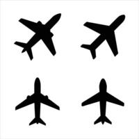 Clean Airplane Illustration Set vector