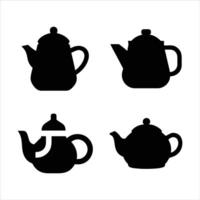 Clean Teapot Silhouette Illustrations vector