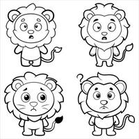 Lion Minimalist and Simple Silhouette vector