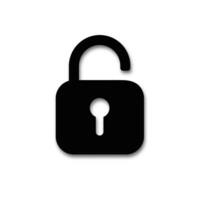 Unlock icon highlighting protection and safety. Padlock sign for secure environments. vector