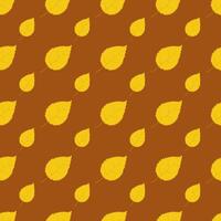 Autumn pattern of yellow birch leaves.Seamless texture. vector