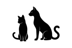 Inspiring Designs Featuring Dog and Cat Friendship Silhouettes vector