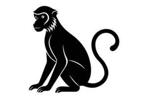 Exploring the Elegance of Monkey Silhouettes in Art vector