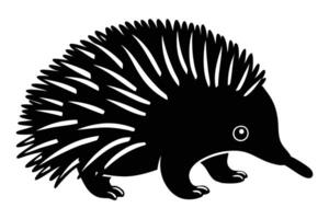 Transform Your Artwork with Elegant Echidna Silhouettes vector