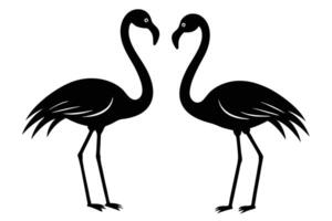 Unique Flamingo Silhouettes for Crafting and Home Projects vector