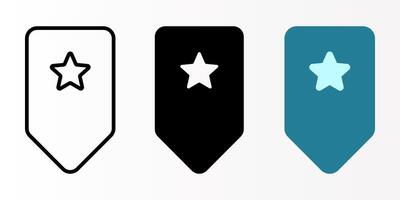 Bookmark icon set. favourite sign. for mobile concept and web design. illustration on white background vector