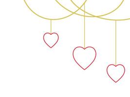 Valentine Day Outline Heart Background vector