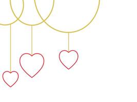 Heart Background Valentine Day Line Art vector