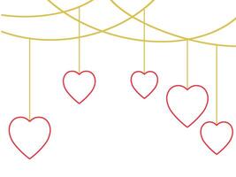Valentines Day Heart Line Art vector