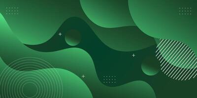 Green wave background with simple line shapes and patterns. Simple green wave design. Modern geometric shape concept. eps10 vector