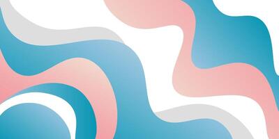 Blue and pink geometric business banner design. Creative banner design with wave and line shape as template. Simple design on white horizontal banner. Eps10 vector