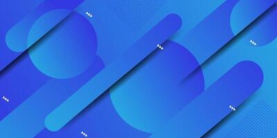 Dynamic blue abstract background with circle and rectangle pattern. Bright blue colored background. eps10 vector