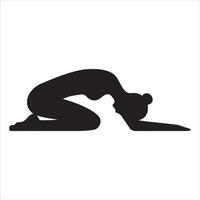 Energetic Exercise Silhouette vector