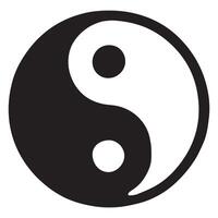 Sacred Geometry Yin Yang Silhouette, Sacred Geometry Art for Design vector