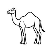 Minimalist Camel Outline Drawing vector