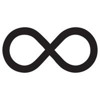 Infinity Loop silhouette Design , Minimalist Sacred Geometry Design vector