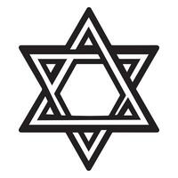 Sacred Geometry Hexagram Black and White Design, Ethereal Sacred Geometry Graphics vector