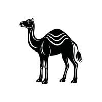 Camel Silhouette Line Drawing Art vector
