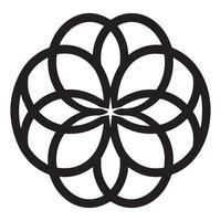 Vibrant Sacred Geometry Line Art Design vector