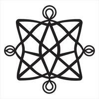 Sacred Geometry Metatron Cube Black and White Design, Sacred Geometry Inspired Artistic Graphics vector