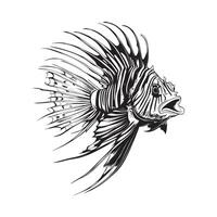 Intricate Lionfish Fish Clipart Illustration Design vector