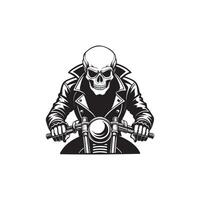 Skeleton Rider with US Motorcycle Theme vector
