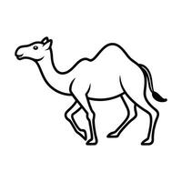 Camel Silhouette Outline Design vector
