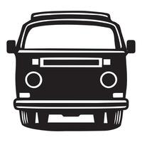 Retro Camper Van Art for Card Designs vector