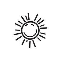A happy and smiling sun shining icon silhouette on white background vector