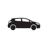 A modern private car silhouette on white background vector