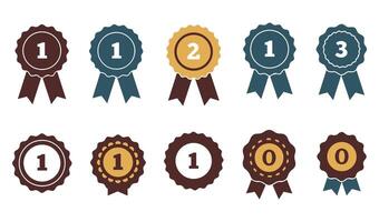 Modern Star Themed Award Seal Collection for Creative Projects vector