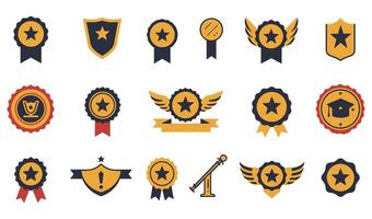 Customizable Recognition Badges and Ribbons Vectors Pack