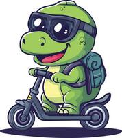 Dino on Wheels Adventures in Motion vector