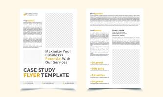 A4 Size Case Study Template vector