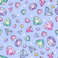 Art. Beautiful pattern with colorful stones. Digital illustration. Fashion print in modern style. vector