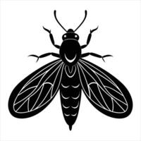 Firefly silhouette illustration on white background vector