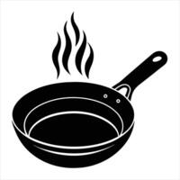 frying pan isolated on white background vector