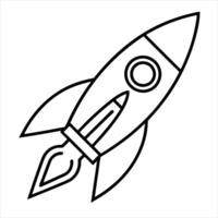 Rocket Icon - Modern and Minimalist Space Themed Design vector