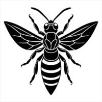 File Hornet Silhouette with white background vector