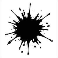 Abstract Black Ink Splatter Bold and Dynamic Artistic Design vector