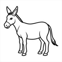 donkey isolated on white background vector