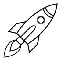 Rocket Icon Modern and Minimalist Space-Themed Design vector