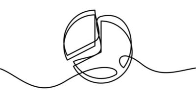 continuous line drawing symbol diagram or division. abstract line art illustration vector