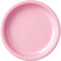 Pale Pink Round Plate with Smooth Finish png