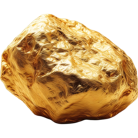 Luminous Gold Nugget with Irregular Shape png